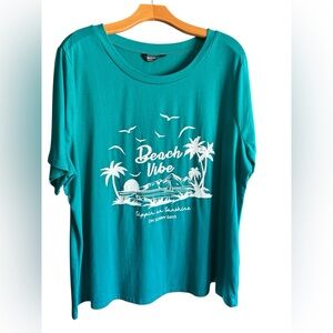 BloomChic Teal Beach/Vacation Graphic Tee